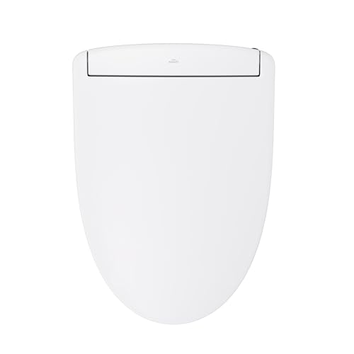 TOTO WASHLET S5 Electronic Bidet Toilet Seat with Instantaneous Water Heating, PREMIST and EWATER+ Wand Cleaning, Elongated, Cotton White - SW3446#01