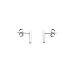 HONEYCAT Flat Drop Bar Stud Earrings in Silver (Rhodium Plate) | Minimalist, Delicate Jewelry (Silver)