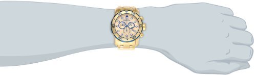 Invicta Mens Pro Diver Scuba Swiss Chronograph 18k Gold Plated Stainless Steel Watch 80069