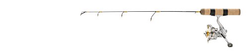 Frabill Ice Hunter 26-Inch Medium Ice Fishing Rod and Reel Combo, Black