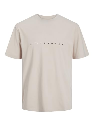 Jjestar Jj Tee Ss Noos Camiseta, Hombre, Beige, M