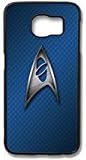 Hot Top Samsung Galaxy S7 Edge Case Cover Hard PC Black Shock-Absorption Bumper Case for Samsung Galaxy S7 Edge Star Trek Logo Bule
