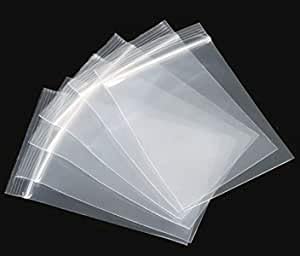 Grip Seal Poly Plastic Packaging Bags (3"x3.25" / 75 x 85mm) Plain Thick Clear Resealable Bag Zip for parts, bins, jewellery, kitchen, storage (500)