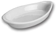 Hall China 520-WH White 6 Oz. Oval Welsh Rarebit Dish - 24 / CS