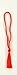 Tassel Depot  2-Inch Floss Bookmark Tassel with 4-Inch Cord Loop, 100-Piece, Red