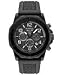 Bulova Marine Star Black Dial SS Rubber Chrono Quartz Men's Watch 98B223