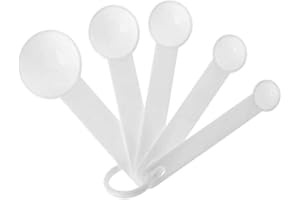 1 Set of 5/6 Piece Plastic Measuring Spoons Premium Measuring Spoons Plastic teaspoons Table Spoons Utensil Kitchen Tool Perf