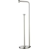 AmazonBasics Free Standing Toilet Paper Stand with Reserve - Nickel