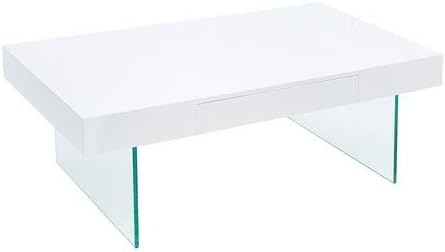 Moderner Design Couchtisch Daisy Floating 110cm Weiss High Gloss Glas Kompos Amazon De Kuche Haushalt