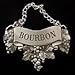 Embossed Pewter Liquor Bottle or Decanter Label Bourbon
