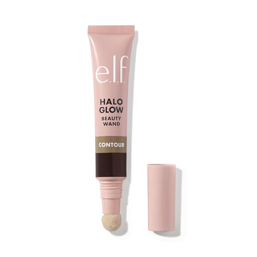 e.l.f. Halo Glow Contour Beauty Wand, Liquid Contour Wand For A Naturally Sculpted Look, Buildable Formula, Vegan and Cruelty-free, Deep/Rich