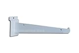 12" White Slatwall Knife Shelf with Lip - 10 Pcs