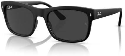 Amazon.com: Ray-Ban RB4374 601/31 56MM Black/Green Square