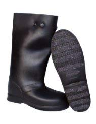 TREDS 14853 Super Tough 12" Pull-On Stretch Rubber Overboots for Rain, Slush, Snow and Construction, X-Large (One Pair)