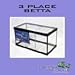 Deep Blue Professional ADB11003 Glass Standard 3-Way Betta Aquarium Tank Kit, 1.9-Gallon