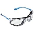 3M 10078371118720 Virtua CSS Protective Eyewear with Foam Gasket, Clear/Blue