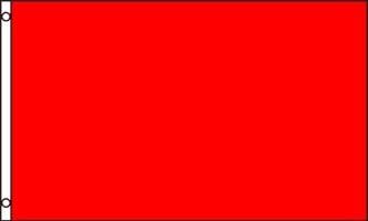 NYLON Outdoor, Outside, Solid, Blank RED FLAG, 3'x5' 3X5 3 X 5