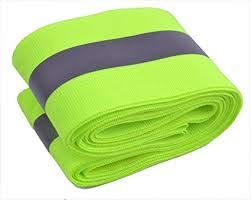 Flame Resistant FR Sew On High Visibility Hi Vis Retro Reflective Tape (2" x 5 yds, Lime/Silver)