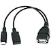 BSHTU Micro USB Splitter Cable OTG Power Enhancer Cord USB 2.0 A Female to Micro USB Male and Micro 5 Pin Female Adapter Host Charging Converter