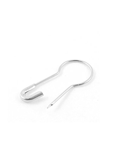 uxcell Hooks Bulb Guard Calabash Safety Pins Breastpin Needles 100 Pcs Silver Tone