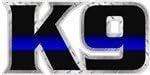 KustomSkinz Stickers K9 Sticker Police K-9 Blue Line Decal 4" x 2"