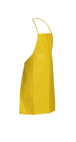 DuPont Tychem 2000 Disposable Bib Apron with Neck Loop and Waist Ties, Yellow, Universal, 100-Pack - Thumbnail 3