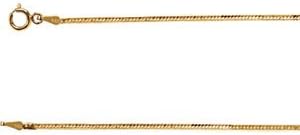 14K Yellow Gold 1.5mm Flexible Herringbone Chain 20 Inch Chain