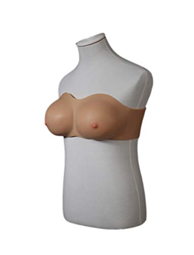 Round Shape Fake Breasts Silicone Breast Forms Bra Design for Mastectomy Transgender,Nude,ElasticCottonFiller