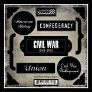 Civil War Antique Cardstock Scrapbook Stickers (19857)