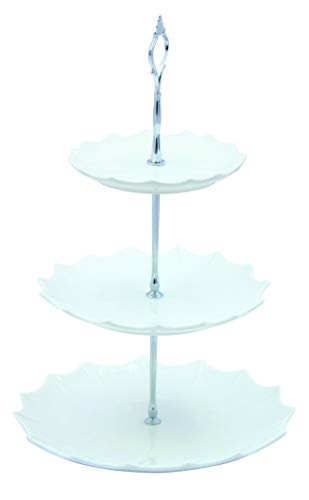 Checkered Chef 3 Tier Ceramic Serving Stand Cupcake