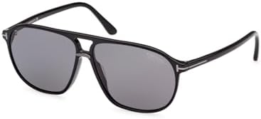 Amazon.com: Tom Ford BRUCE FT 1026-N Shiny Black/Grey 61/12/145