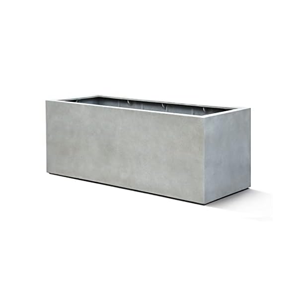 ESCHBACH® Pflanzkübel Box 100 Beton Hell Grau Rechteckig * 100 x 45 x 45 cm * 10 Jahre Garantie