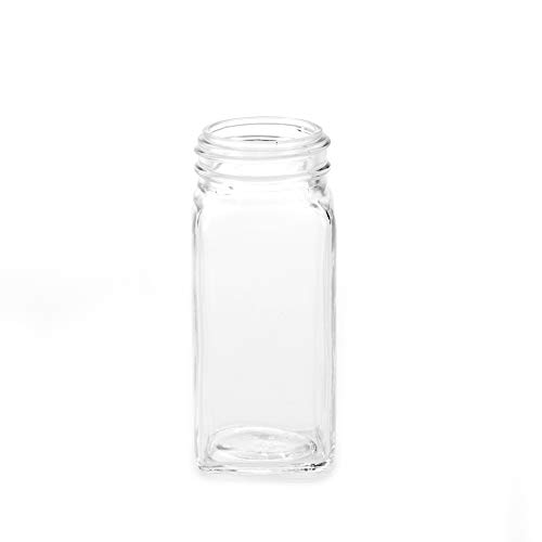 4oz, BEST VALUE 14 Glass Spice Jars includes preprinted 113 CLEAR PVC labels & round 126