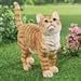 Collections Etc Cute Kitty Orange Tabby Cat Garden Statue Outdoor Decoration