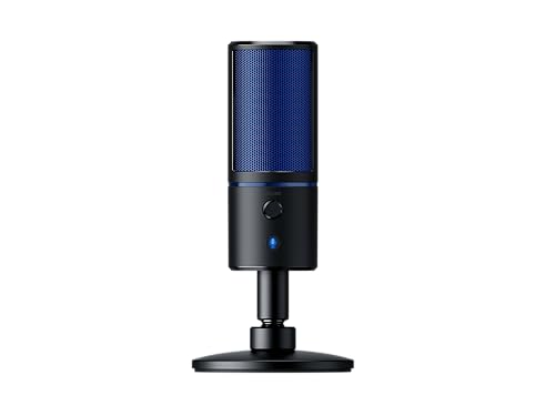 Razer Seiren X für PlayStation - USB Kondensator-Mikrofon für Streaming auf der PS4 und PS5 (Kompakt mit Schockdämpfer, Superniere Aufnahmemuster, Stu