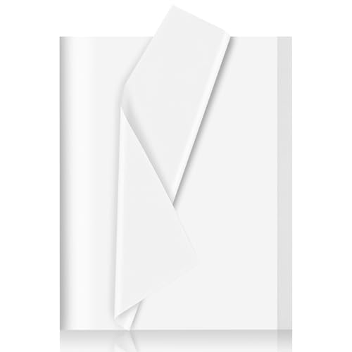 120 Fogli di Carta Velina Bianco, 50 x 70cm Carta Velina per Imballaggio,per Sacchetti Regalo,Per Cartamodelli, Matrimonio, Compleanno, Natale, Fai Da Te, Decorazione