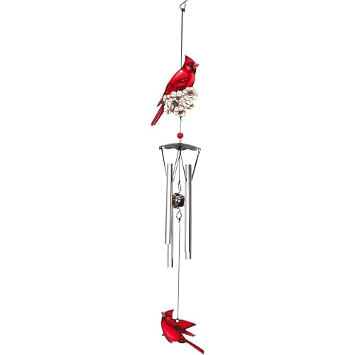 Spoontiques Cardinal 18" Wind Chime - Outdoor Garden Décor - Decorative Chimes…