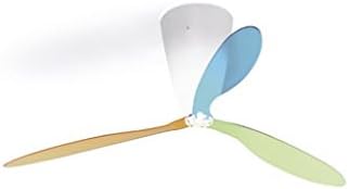 Blow ceiling fan - 110 - 125V (for use in the U.S., Canada etc.), Screen Print blades, orange blade s set