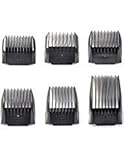 Panasonic Hair Clipper Guide Comb Attachment Set, 6 Pieces, Fits Er1611, Er1511, Er154, Er153, Er150, Etc