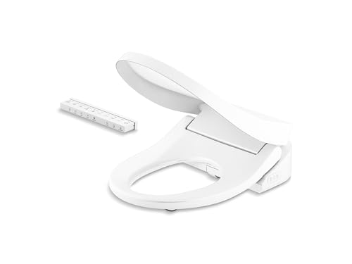 Kohler 28118-0 PureWash E815 Round Bidet Toilet Seat with Remote Control, Electric Bidet Toilet Seat with Warm Water and Stainless Steel Wand, Dryer, White at Amazon