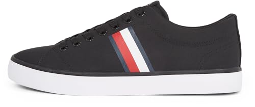 Baskets Vulcanisées Homme Core Stripes Mesh Basses, Noir (Black), 42
