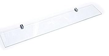 GLASS EFFECT ACRYLIC SHELF WITH CHROME FIXING BRACKETS 500mm X 100mm by ESD