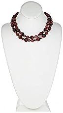 Red Tiger Eye, Plum Quartz &amp; Brown Pearl Necklace