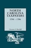 Front cover for the book North Carolina Taxpayers, 1701-1786 by Clarence E. Ratcliff
