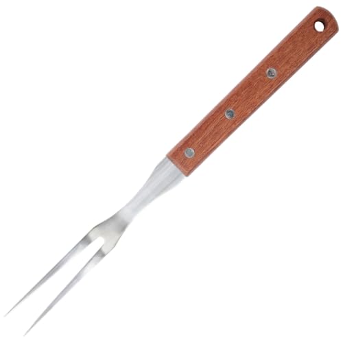Garfo de panela Winco de 16,5 cm, alça de madeira