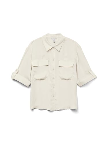 VERO MODA Chemisier pour Femme, Bouleau, L