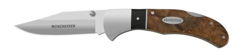 Winchester sheath folding knife, burl wood handle, fine…
