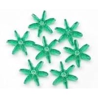 Sale - 25mm Christmas Green Starflake Plastic Beads for Crafts - 144pk