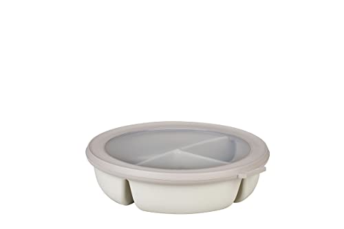 Mepal - Meal Prep Box Cirqula - Bento-Schuessel mit 3 Faechern - Frischhaltedose luftdicht - Mahlzeiten getrennt aufbewahren - Meal-Prep-Boxen & Vorratsdosen - 1000 ml - Nordic white