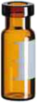 Colpak 11mm crimp Amber Glass Vial, 11mm crimp Neck with aluminium cap Silicon White / PTFE Red septa, 12mm x 32mm, 2ml Capacity (Pack of 1000)